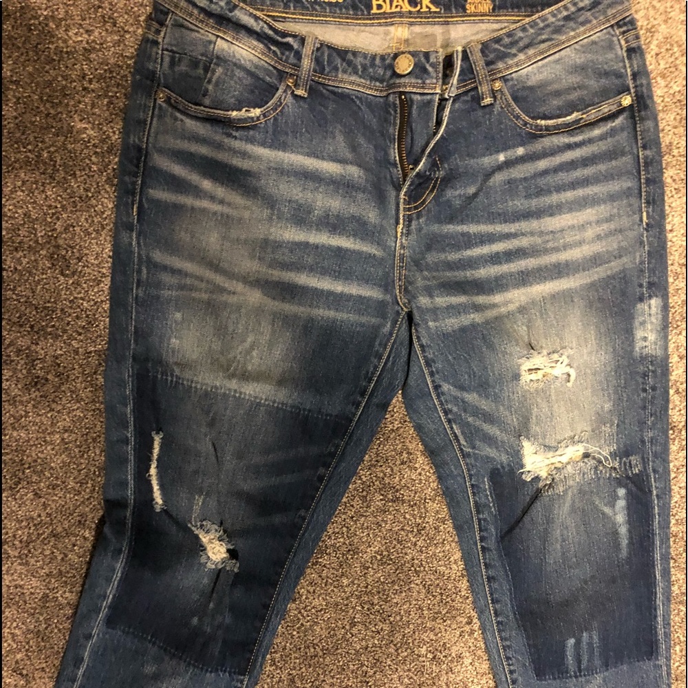 Buckle black denim